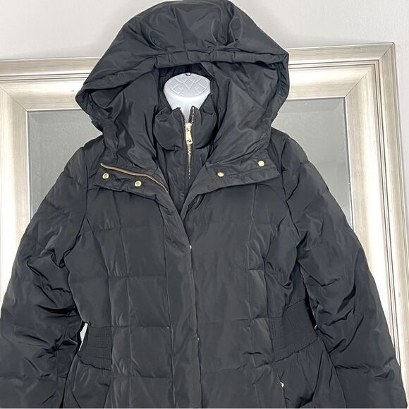 Cole Haan Signature Women's Black Down Fill Long Jacket Size PL - Picture 2 of 9